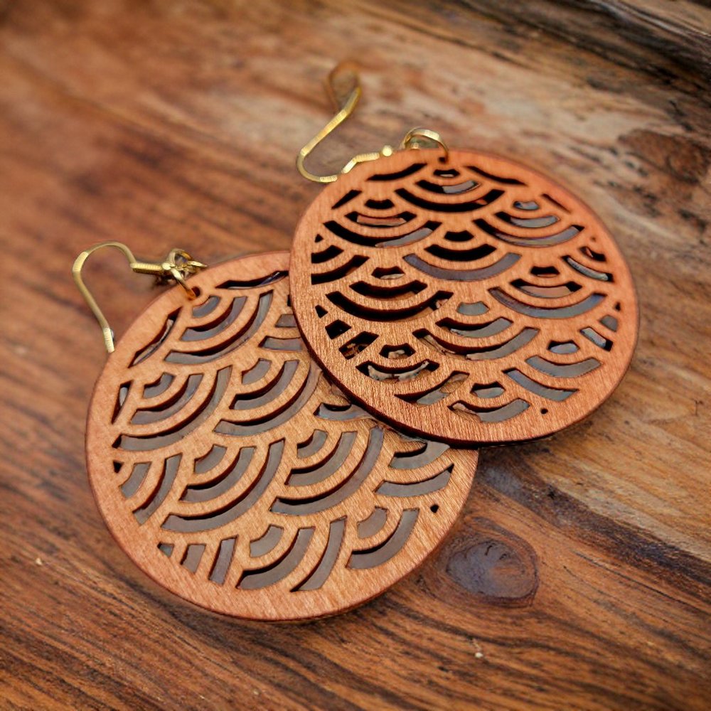 Round Boho style earrings